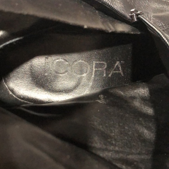 Icora black leather tall boots size 8 - Picture 6 of 8